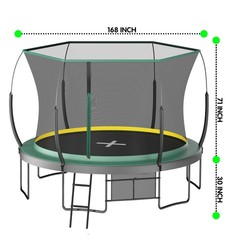 6ft 14ft Trampoline Indoor Outdoor Spring Free No Gap Kids Safety Trampolines