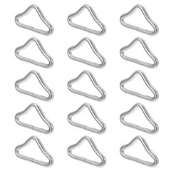 40Pcs Durable Steel Triangle Ring Buckles for Trampoline and Bag Strap Use