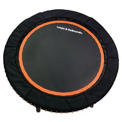 LEAPS & REBOUNDS 48″ Mini Fitness Trampoline & Rebounder Gym Equipment, Orange