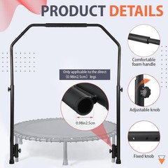 Arrowbash Adjustable Handle Bar Accessory for 40″ Round Fitness Trampolines Non-