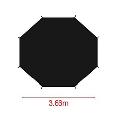 Trampoline Shade Cover, Black Easy to Install for 8 Poles Tearproof Trampolin…