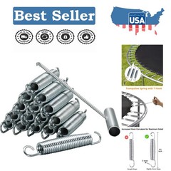 Durable Galvanized Steel Trampoline Springs Set – Universal Replacement 16 Pack
