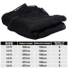Replacement Trampoline Safety Enclosure Net for Round 12/13/14/15 FT Frame Fence