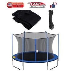 Round Trampoline Replacement Safety Net for 6 Straight Poles | UV-Resistant, …