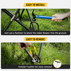 Trampoline Stakes Anchors High Wind Heavy Duty Tent Stakes 12 Inch Ground Anchor