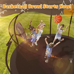 Trampoline Basketball Hoop Attachment – Easy Install Universal Accessory, Fits S