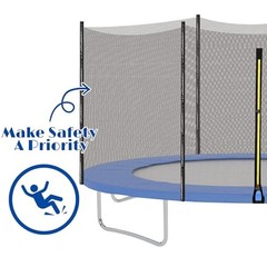 Trampoline Net Replacement with Sprinkler 14Ft Safety Enclosure Net Weather