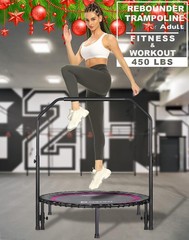 450 lbs Mini Trampoline Adults Indoor Small Rebounder Exercise Trampoline