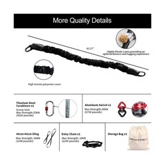 PRIOR FITNESS Bungee Fitness Set Yoga Bungee Cord Rope Resistan… USA FAST SHIP