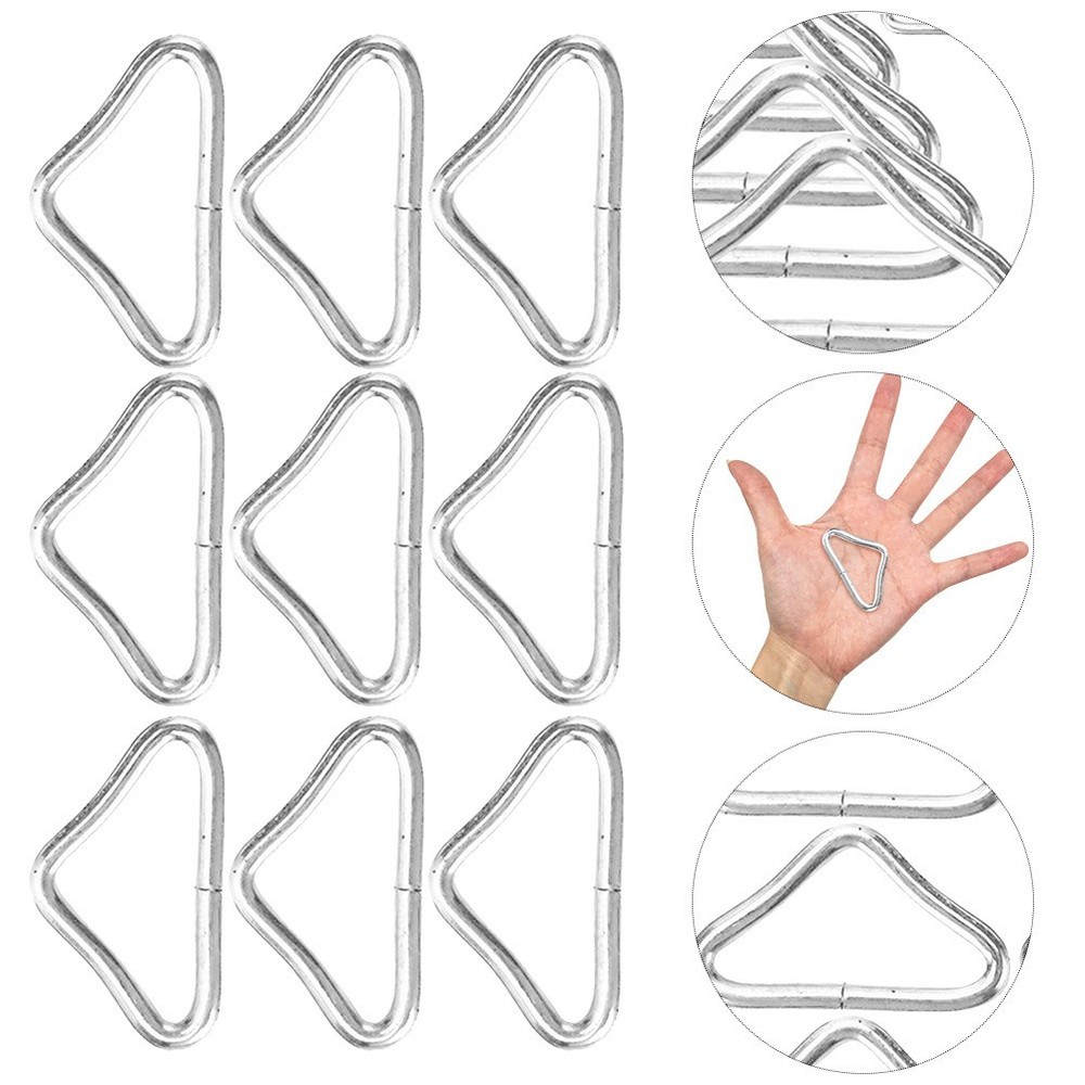 72 Pcs Metal Triangle Buckle Steel Replacement Trampoline Parts