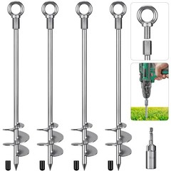 Ground Anchors Insaga 30in Heavy Duty Screw 4 Pack