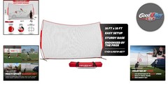 16×10 Red Portable Sports Rebounder Net for Baseball Soccer &more