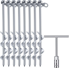 Giant Skeleton Accessories Ground Anchors Screw In, 12 Inch High Wind Heavy Duty