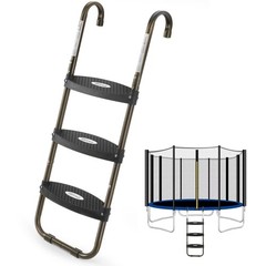 Trampoline Ladder, 3-Step Trampoline Steps with Horizontal Wide Steps, Skid-P…
