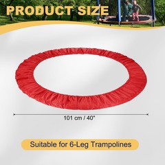 Trampolines Spring Cover 6 Holes Trampolines Replacement Cover 40″ & Red