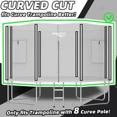 Gardenature 12FT Trampoline TentTent Only, Fit for 8 Straight Poles Round Tra…