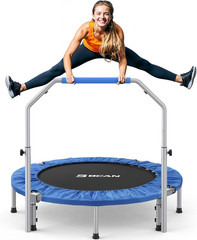 BCAN SP2 40/48″ Foldable Mini Trampoline Max Load 330Lbs/440Lbs, Fitness Rebound