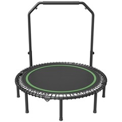 VEVOR 48″ Foldable Mini Fitness Trampoline Adults Exercise Rebounder with Handle