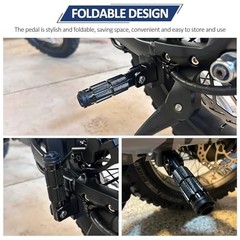 Ebike Foot Pegs,Mini Foldable 8MM Universal Motorcycle Foot Rest,Rear