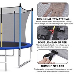 Trampoline Safety Net 6FT 8FT 10FT 12FT 14FT 15FT 16FT Round Trampoline Repla…