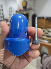 1.5″ Diameter Trampoline Enclosure Pole Caps with Screw Thumb, Blue, Only Fit in
