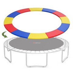 12′ Foldable Lightweight Round Trampoline Safety Pad Waterproof w/Elastic Straps