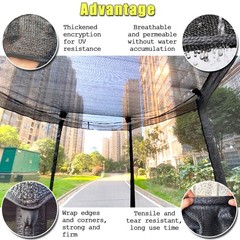 Trampoline Cover Sun Protection Block Leaves Outdoor 8ft-14ft 8FT 6 Poles