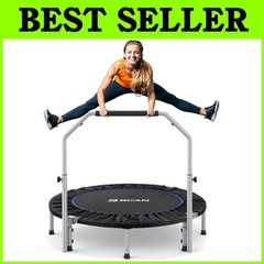 Fitness Rebounder with Adjustable Foam Handle, 330lbs Load