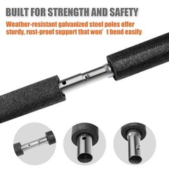 2PCS Universal Trampoline Replacement Poles Kit with Foam Sleeves & Caps, Fits 8