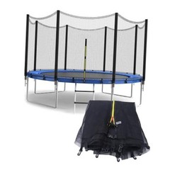 Trampoline Safety Net,4/4.6/6/8/10/12/13/14/16FT Garden 4 ft, 6 Poles Black