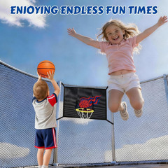 Trampoline Basketball Hoop, Adjustable Basketball Hoop for Trampoline with 3 Min