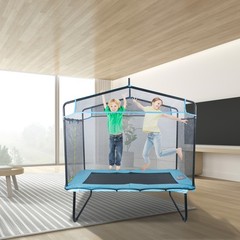 Uimoso 6FT Trampoline for Kids Toddlers with Enclosure Net Gymnastics Bar