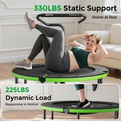 Sturdy Round Mini Trampoline 40 Inch with High Capacity and Safety Features