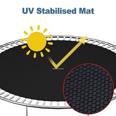 12-15FT Outdoor Trampoline Replacement Jumping Mat with V-Ring & Spring Tool