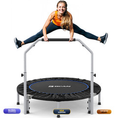 Bcan Sp2 48 Foldable Mini Trampoline Max Load 440Lbs Fitness Rebounder