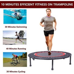 40″ Mini Exercise Trampoline W/Safety Pad Indoor Fitness Rebounder Adult/Kid