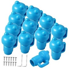 12 Pcs Trampoline Pole Caps Replacement 1.26 Incn, Enclosure Trampoline Blue