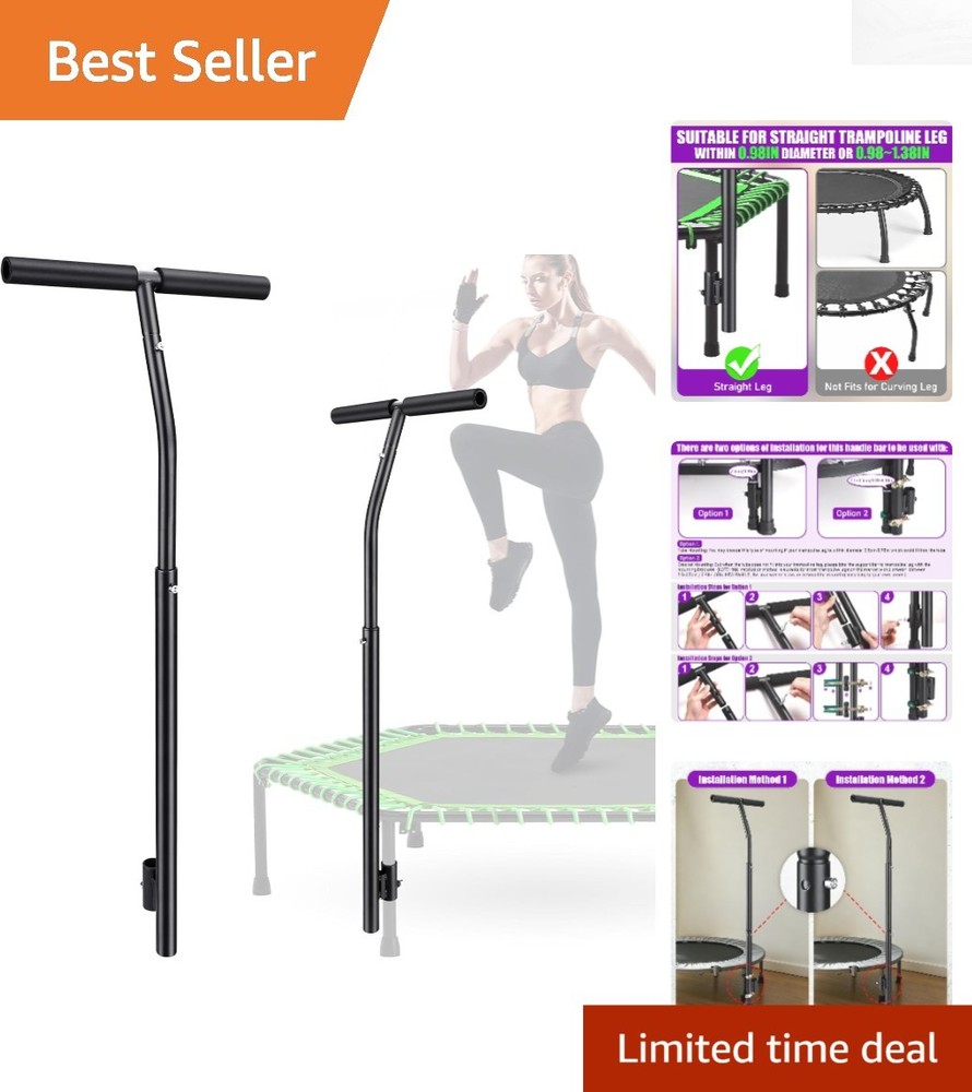 Adjustable Trampoline Handle Bar with Cushy Grip – Easy Installation