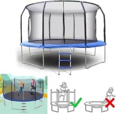 Trampoline Safety Net Replacement, 12FT UV Resistant 12 FT – 8 poles Black