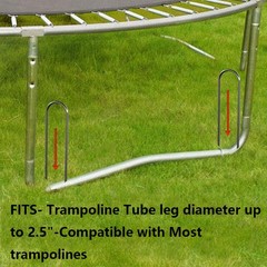 8 PCS Silver 10 Inch Trampoline Stakes Heavy Duty U Type Ground Anchors