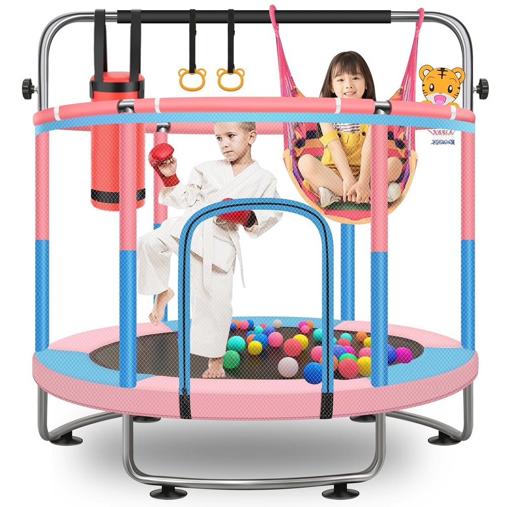 60 Toddler Trampoline 5FT Adjustable Indoor Outdoor Enclosure Net