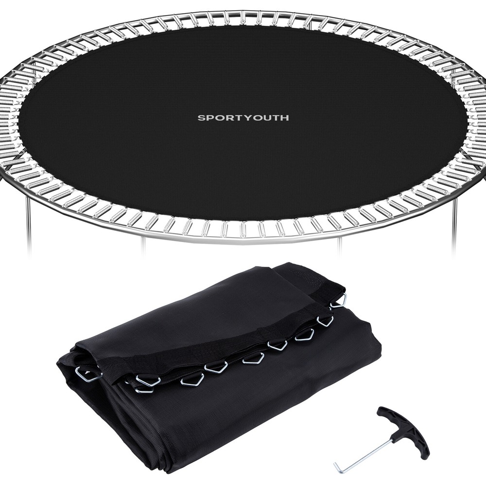 Trampoline Replacement Mat Pad 72 88 96 Rings Fit 14′ 15′ Frame with Spring Tool