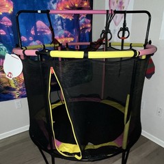 Kids Trampoline with Handle 36-inch, Up to 155 LBS