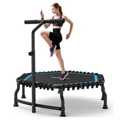 50″ Rebounder Trampoline for Adults- 2026 Foldable Mini Trampoline with Bar USA.