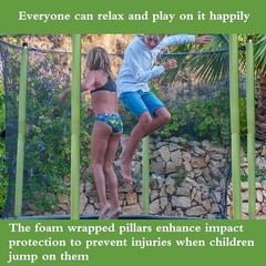 Trampoline Pole Replacement Set with Clamps Hardware