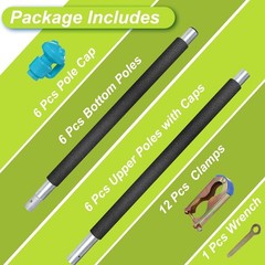 Trampoline Pole Replacement Kit for Universal Trampolines Max 1.5″ Dia