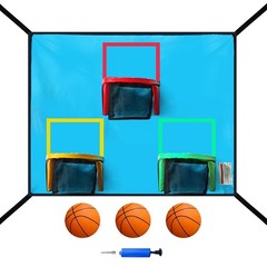Trampoline Basketball Hoop Set – 3 Hoops & Balls, Easy Install, Universal Fit