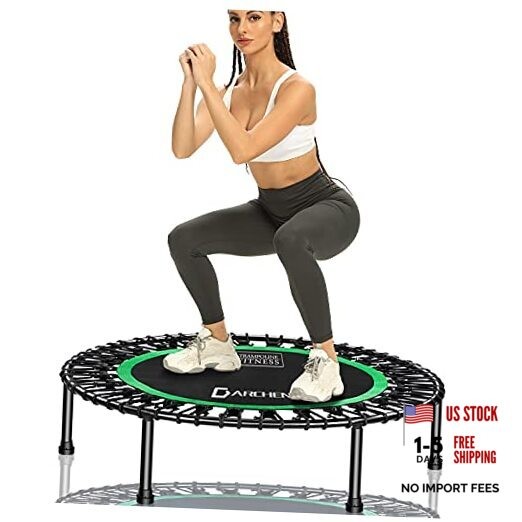 450 lbs Mini Trampoline for Adults, Indoor Small Rebounder Exercise 450F-Green
