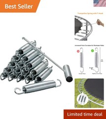 Universal Trampoline Replacement Springs – 16 Heavy Duty Stainless Steel Springs