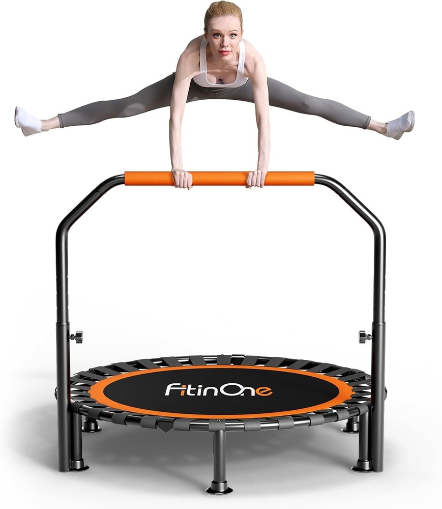 40″ Foldable Mini Trampoline Load 330lbs Portable Exercise Rebounder